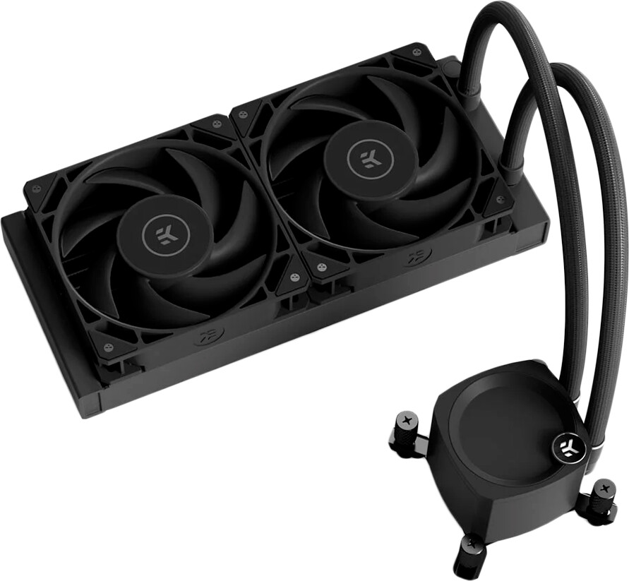 EKNucleus AIO CR240 Dark, 2x EKFPT FAN 120 PWM fans, Rotatable Pump